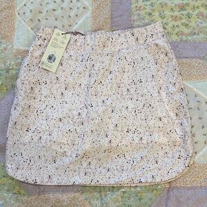 CALIA by Carrie Underwood Cream and Brown Mini Skirt